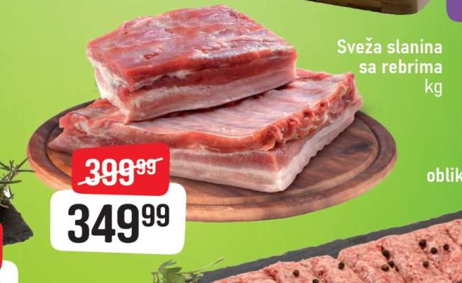 Sveža slanina sa rebrima
