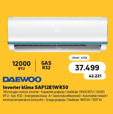 Inverter klima SAF12E1WR30