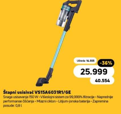 Štapni usisivač VS15A6031R1/GE