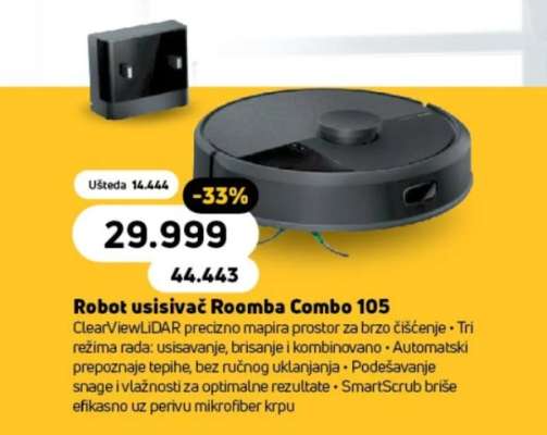 Robot usisivač Roomba Combo 105