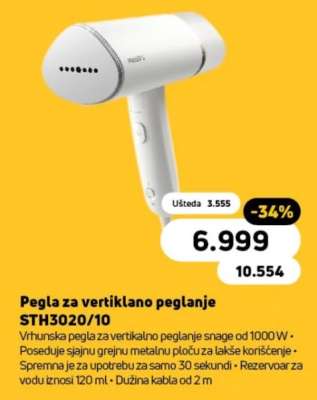 Pegla za vertikalno peglanje STH3020/10
