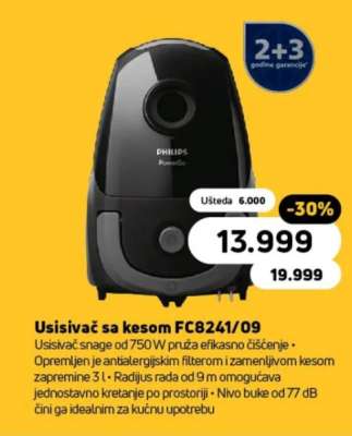 Usisivač sa kesom FC8241/09