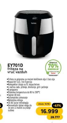 EY701D friteza na vruć vazduh