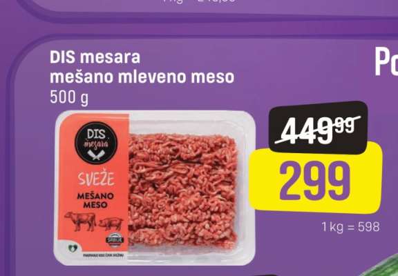 DIS mesara mešano mleveno meso