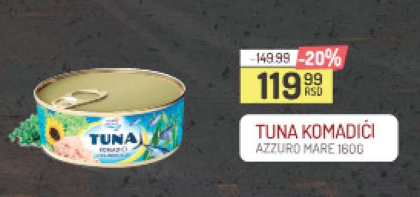 Tuna komadići Azzuro mare 160g