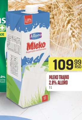 Mleko Trajno 2.8% ALLORO