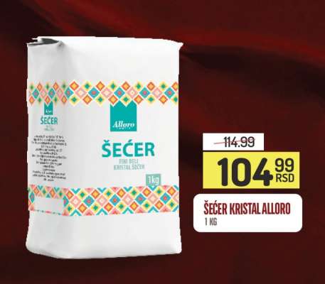 ŠEĆER KRISTAL ALLORO 1 KG