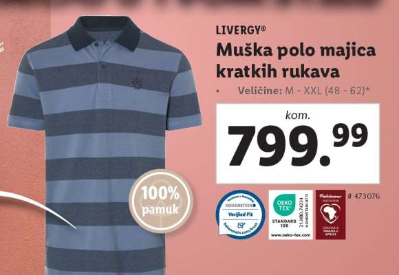 LIVERGY® Muška polo majica kratkih rukava