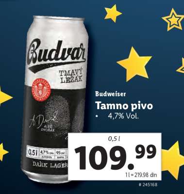 Budweiser Tamno pivo