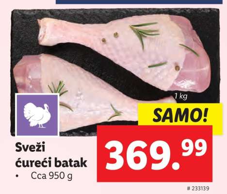 Sveži ćureći batak