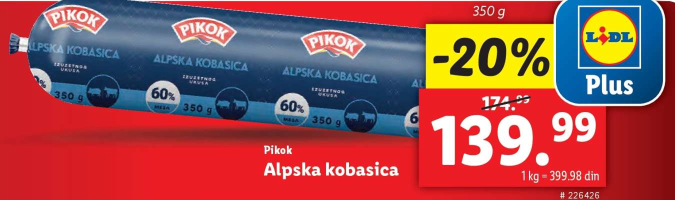 Pikok Alpska kobasica