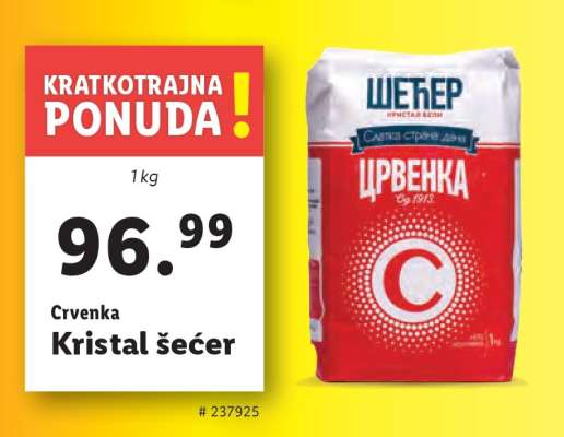 Crvenka Kristal šećer