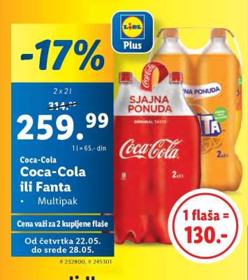 Coca-Cola ili Fanta Multipak