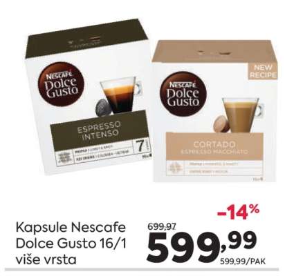 Kapsule Nescafe Dolce Gusto 16/1 více vrsta