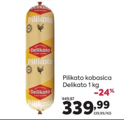 Pilikato kobasica Delikato 1 kg