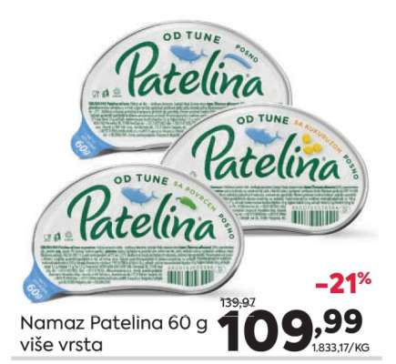 Namaz Patelina 60 g više vrsta