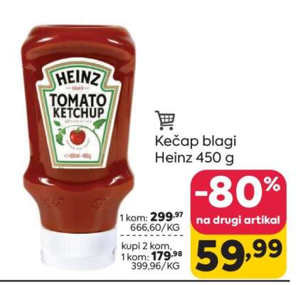 Kečap blagi Heinz 450 g