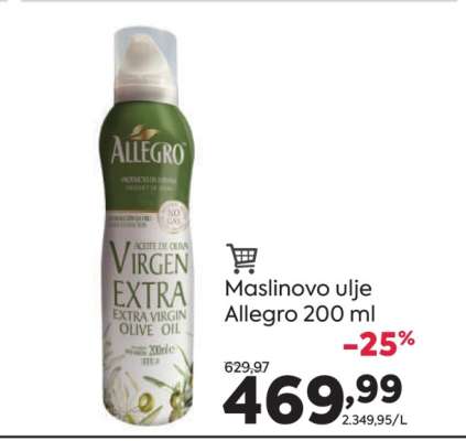 Maslinovo ulje Allegro 200 ml