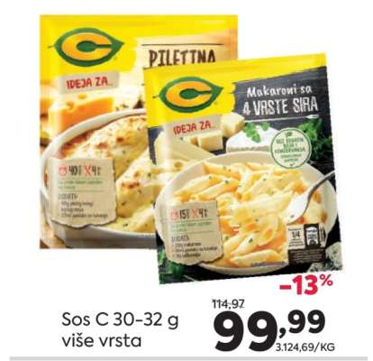 Sos C 30-32 g više vrsta