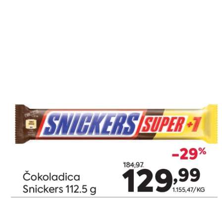 Čokoladica Snickers 112.5 g