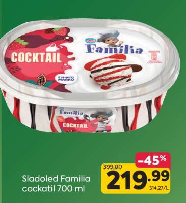 Sladoled Familia cockatil 700 ml