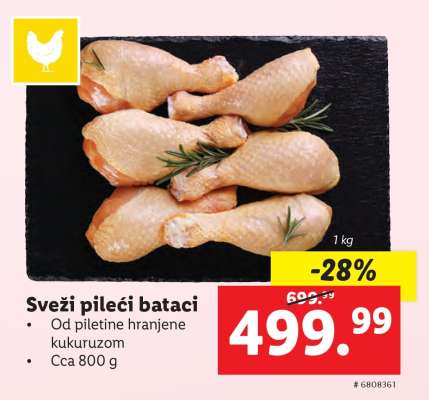 Sveži pileći bataci