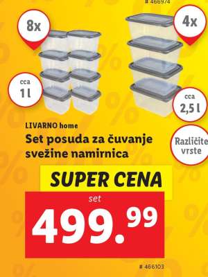 Set posuda za čuvanje svežine namirnica