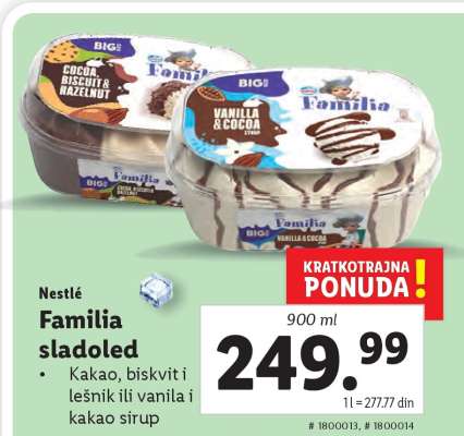 Nestlé Familia sladoled