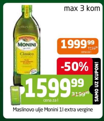 Maslinovo ulje Monini 1l extra vergine