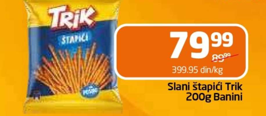 Slani štapići Trik 200g Banini