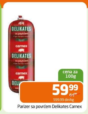 Parizer sa povrćem Delikates Carnex