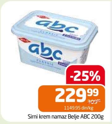 Sirni krem namaz Belje ABC 200g