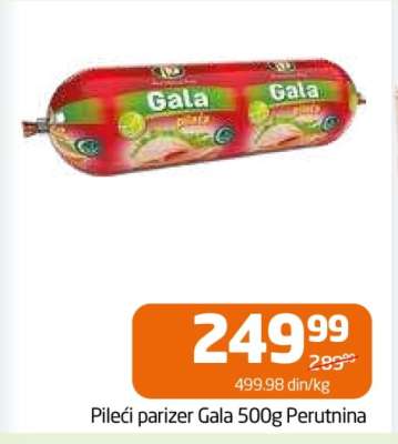 Pileći parizer Gala 500g Perutnina