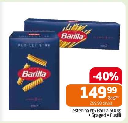 Testenina N5 Barilla 500g