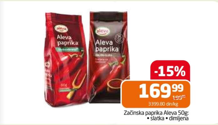 Začinska paprika Aleva 50g