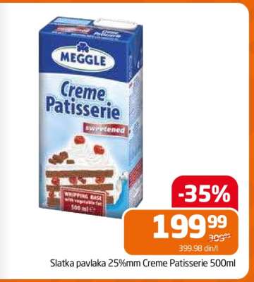 Slatka pavlaka 25%mm Creme Patisserie 500ml