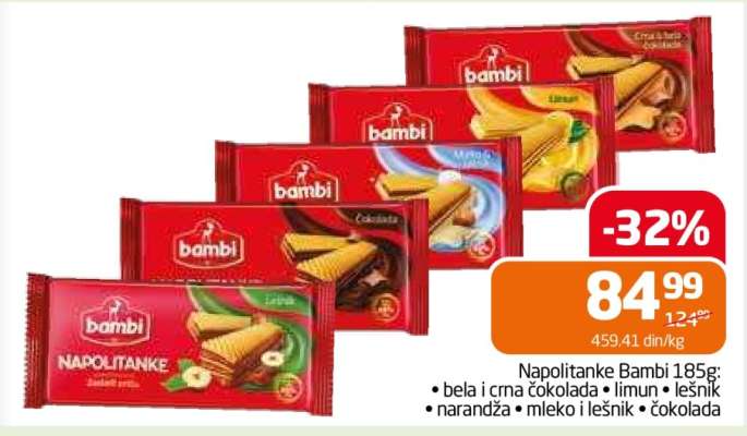 Napolitanke Bambi 185g