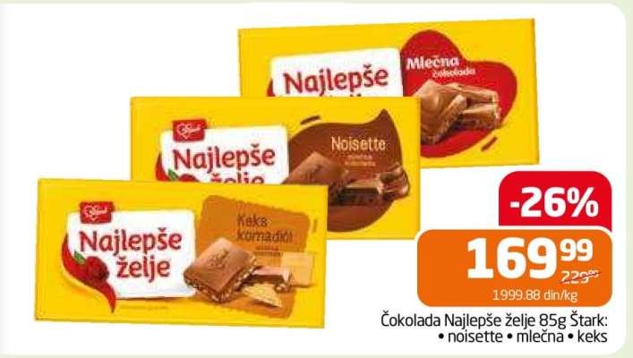 Čokolada Najlepše želje 85g Štark