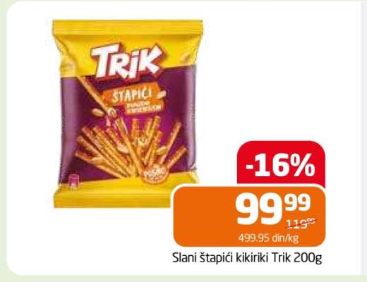 Slani štapići kikiriki Trik 200g
