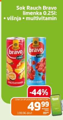 Sok Rauch Bravo limenka 0.25l
