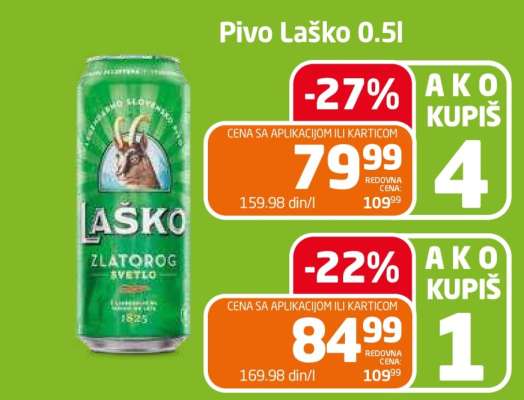 Pivo Laško 0,5l