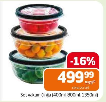 Set vakum činija