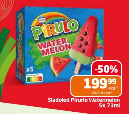 Sladoled Pirurlo Watermelon 5x 73ml