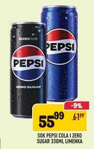 Sok Pepsi Cola i Zero Sugar 330ml limenka