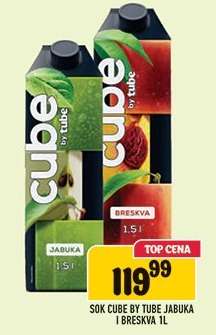Sok Cube by Tube Jabuka i Breskva 1L