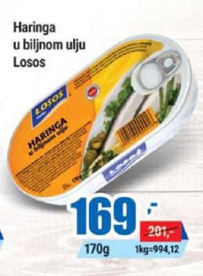 Haringa u biljnom ulju Losos