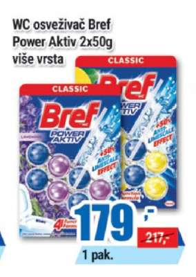 WC osveživač Bref Power Aktiv 2x50g