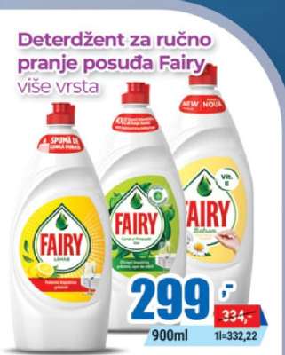 Deterdžent za ručno pranje posuđa Fairy