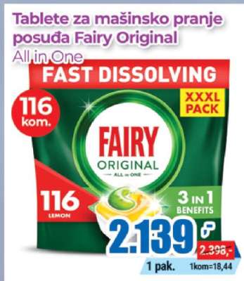 Tablete za mašinsko pranje posuđa Fairy Original