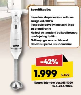 Štapni blender Vox MS 5020